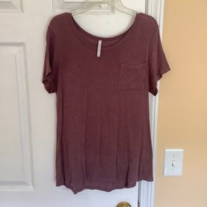 Maroon Tee with Pocket